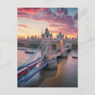 Zonsondergang boven Londen Briefkaart