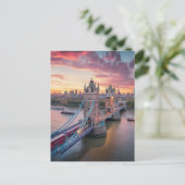 Zonsondergang boven Londen Briefkaart (Staand voorkant)