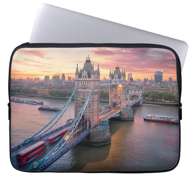Zonsondergang boven Londen Laptop Sleeve (Voorkant)