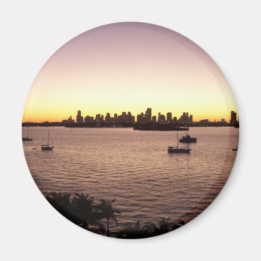 Zonsondergang boven Miami Magneet (Voorkant)
