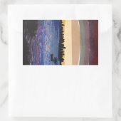 Zonsondergang boven Miami Rechthoekige Sticker (Tas)