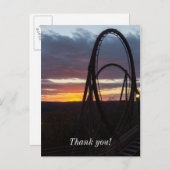 Zonsondergang boven natuurbrand briefkaart (Voorkant / Achterkant)