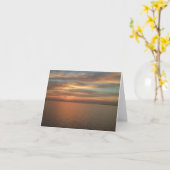 Zonsondergang boven oceaan briefkaart (Gele Bloem)