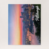 Zonsondergang boven Pittsburgh, Pennsylvania Legpuzzel (Verticaal)