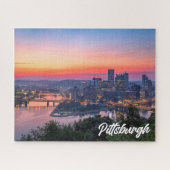 Zonsondergang boven Pittsburgh, Pennsylvania Legpuzzel (Horizontaal)