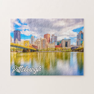 Zonsondergang boven Pittsburgh, Pennsylvania Legpuzzel