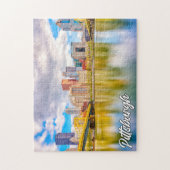 Zonsondergang boven Pittsburgh, Pennsylvania Legpuzzel (Verticaal)