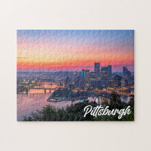 Zonsondergang boven Pittsburgh, Pennsylvania Legpuzzel