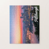 Zonsondergang boven Pittsburgh, Pennsylvania Legpuzzel (Verticaal)