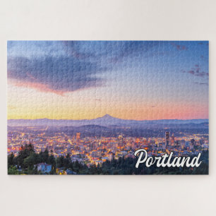 Zonsondergang boven Portland, Oregon Legpuzzel