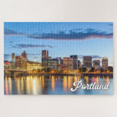 Zonsondergang boven Portland, Oregon Legpuzzel (Horizontaal)