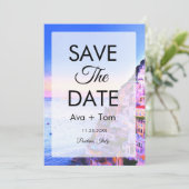 Zonsondergang boven Positano, Italië Save the Date Kaart (Staand voorkant)