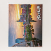 Zonsondergang boven Prachtige Nashville, Tennessee Legpuzzel (Verticaal)