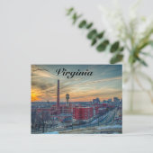 Zonsondergang boven Richmond Virginia Briefkaart (Staand voorkant)
