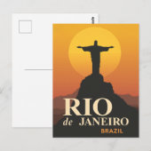 Zonsondergang boven Rio de Janeiro Briefkaart (Voorkant / Achterkant)