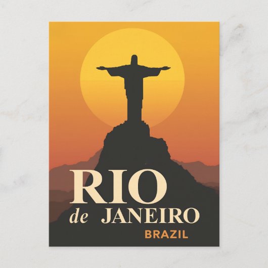 Zonsondergang boven Rio de Janeiro Briefkaart (Voorkant)