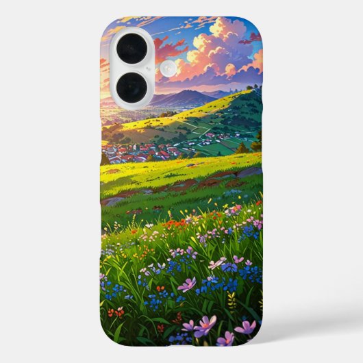 Zonsondergang boven Spring Hills Case-Mate iPhone Case (Achterkant)