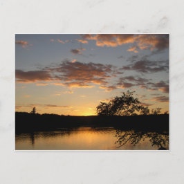 Zonsondergang boven St. George-meer, Maine Briefkaart