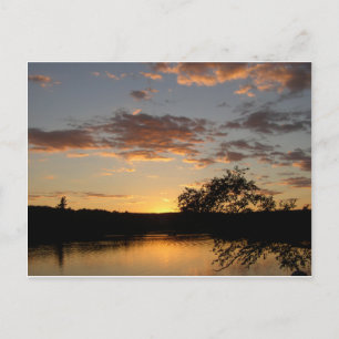 Zonsondergang boven St. George-meer, Maine Briefkaart