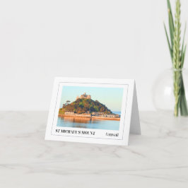 Zonsondergang boven St Michael's Mount, Cornwall Kaart