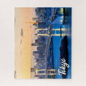 Zonsondergang boven Tokio, Japan Legpuzzel (Verticaal)