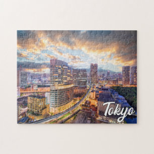 Zonsondergang boven Tokio, Japan Legpuzzel