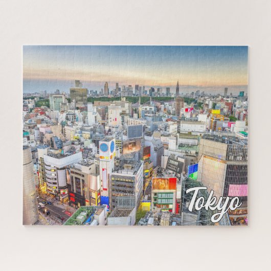 Zonsondergang boven Tokio, Japan Legpuzzel (Horizontaal)