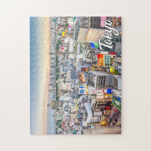 Zonsondergang boven Tokio, Japan Legpuzzel (Verticaal)