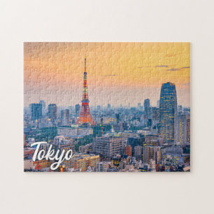 Zonsondergang boven Tokio, Japan Legpuzzel