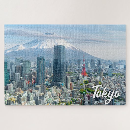 Zonsondergang boven Tokio, Japan Legpuzzel (Horizontaal)