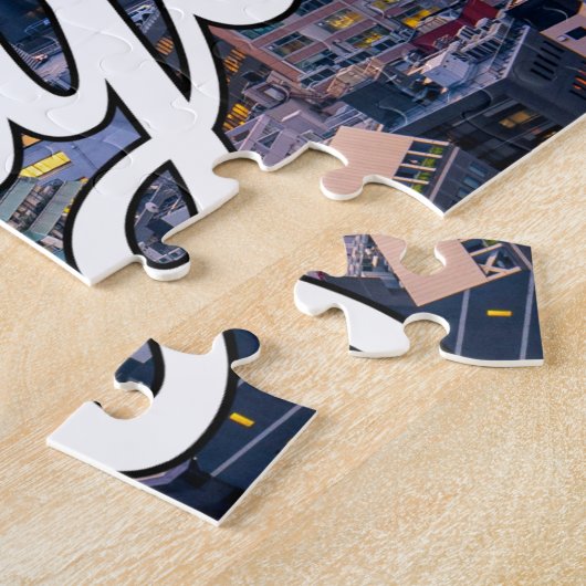 Zonsondergang boven Tokio, Japan Legpuzzel (Zijkant)