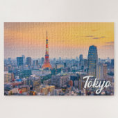 Zonsondergang boven Tokio, Japan Legpuzzel (Horizontaal)