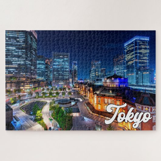 Zonsondergang boven Tokio, Japan Legpuzzel (Horizontaal)