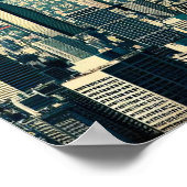 Zonsondergang boven Tokio met kersenbloesems Poster (Hoek)