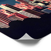 Zonsondergang boven Tokio met kersenbloesems Poster (Hoek)