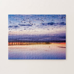 Zonsondergang boven Ventura Pier en strand Legpuzzel