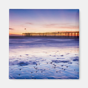 Zonsondergang boven Ventura Pier en strand Magneet