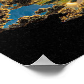 Zonsondergang boven vreemde planeet C Poster (Hoek)