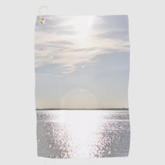 Zonsondergang boven water Golf Handdoek