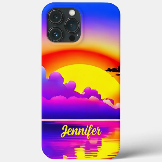 Zonsondergang boven water handtekening Case-Mate iPhone case (Achterkant)