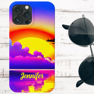 Zonsondergang boven water handtekening Case-Mate iPhone case