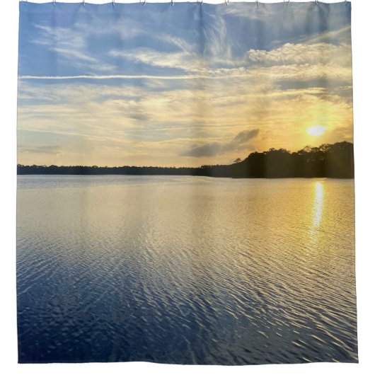 Zonsondergang boven Wildcat Lake Douchegordijn (Voorkant)