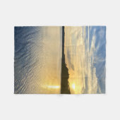 Zonsondergang boven Wildcat Lake Fleece Deken (Voorkant (Horizontaal))