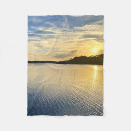 Zonsondergang boven Wildcat Lake Fleece Deken