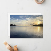 Zonsondergang boven Wildcat Lake Notitiekaartje (Voorkant / Achterkant in situ)