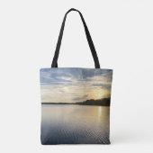 Zonsondergang boven Wildcat Lake Tote Bag (Achterkant)