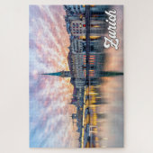 Zonsondergang boven Zürich, Zwitserland Legpuzzel (Verticaal)