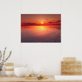 zonsondergang: brandend ijs poster (Keuken)
