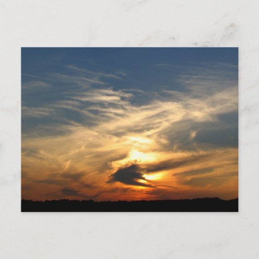 zonsondergang briefkaart (Voorkant)
