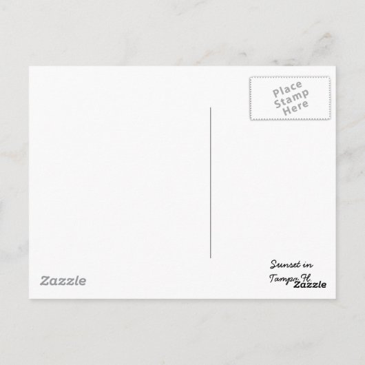 zonsondergang briefkaart (Achterkant)